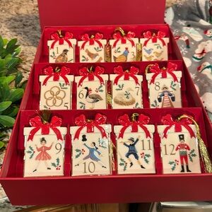 Lenox 12 days of Christmas ornaments ￼